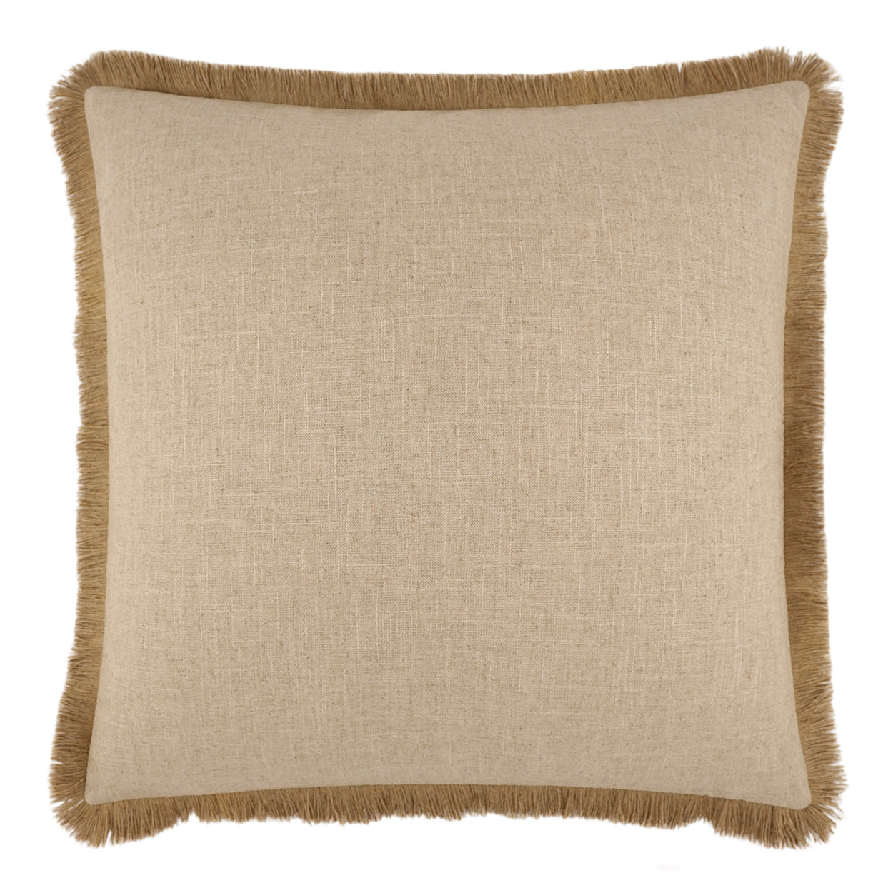 D.V. KAP HOME   24" x 24" Jefferson Fringe Pillow Solid, Global    - 3955-2424
