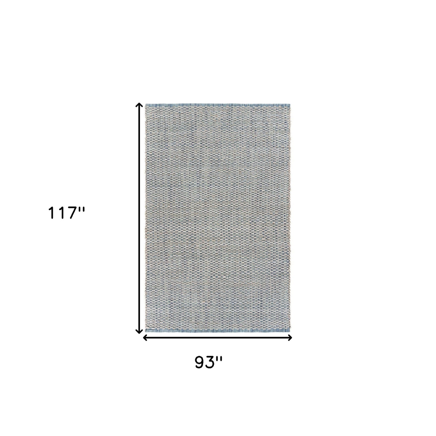 8’ x 10’ Blue and Beige Toned Area Rug