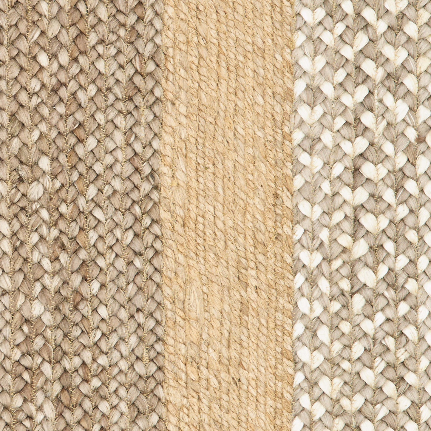 8' X 10' Tan Hand Braided Area Rug