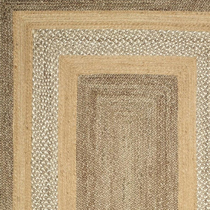 8' X 10' Tan Hand Braided Area Rug