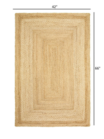 4' X 6' Classic Tan Bordered Area Rug