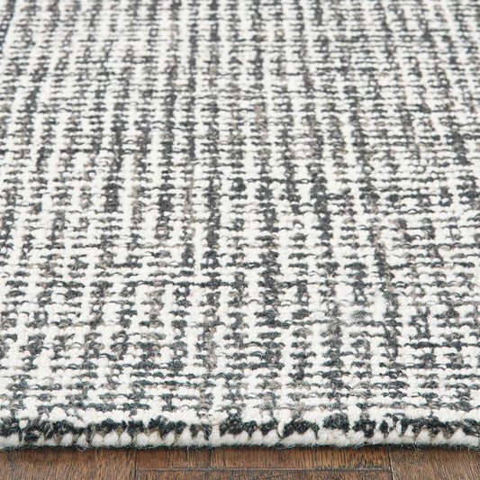 9' X 12' Gray Interwoven Maze Area Rug