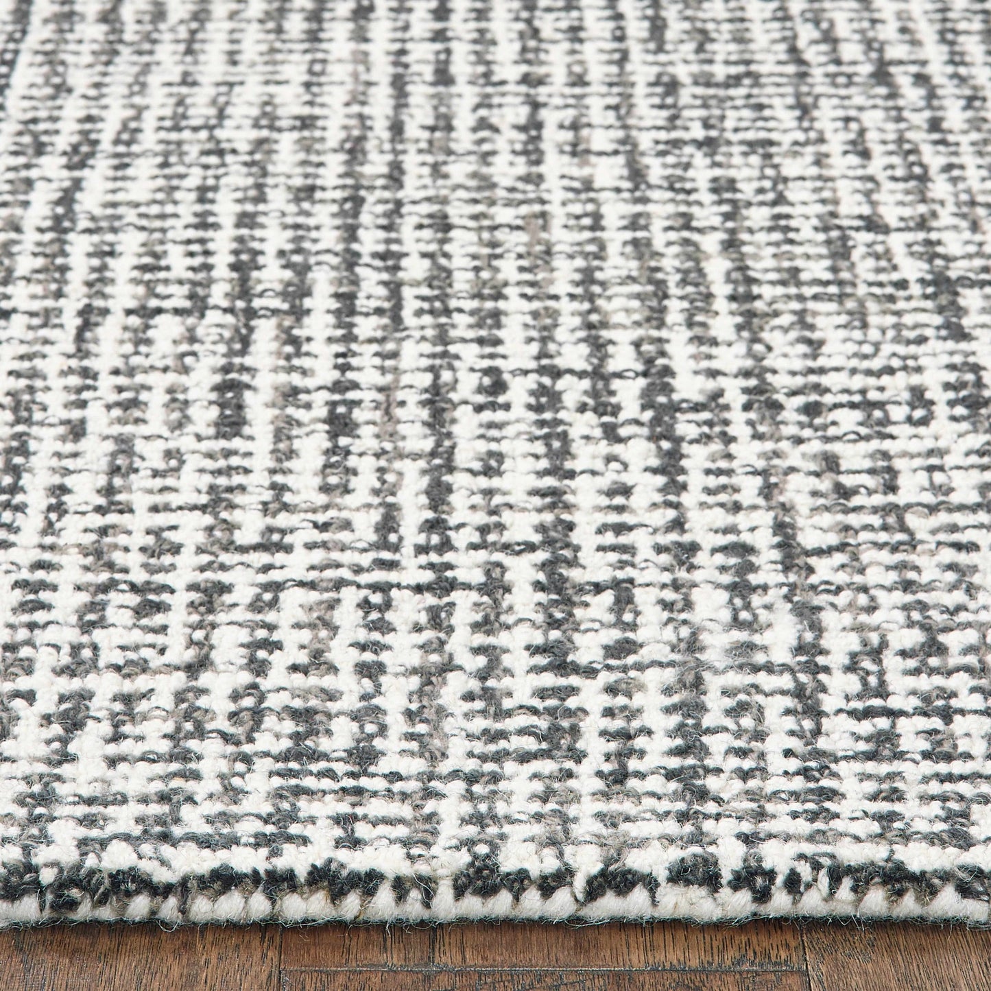 5' X 8' Gray Wool Handmade Area Rug