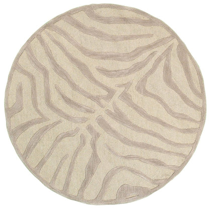 8’ x 10' Taupe Zebra Pattern Area Rug