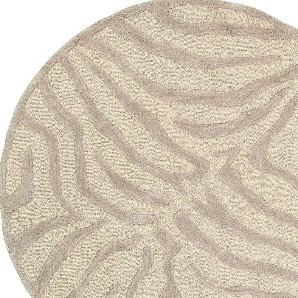 8’ x 10' Taupe Zebra Pattern Area Rug