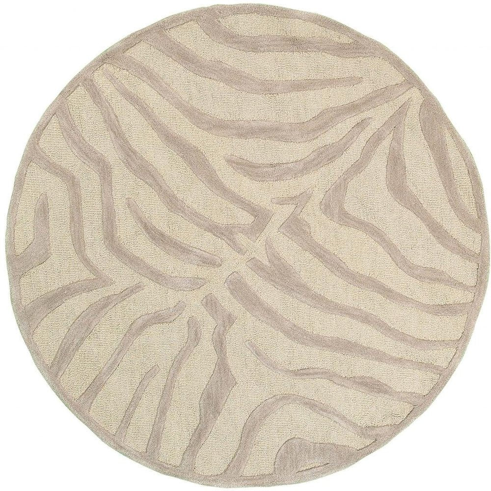 8’ x 10' Taupe Zebra Pattern Area Rug