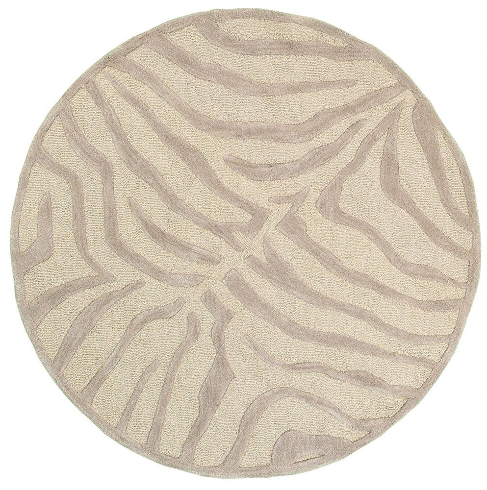 8’ x 10' Taupe Zebra Pattern Area Rug