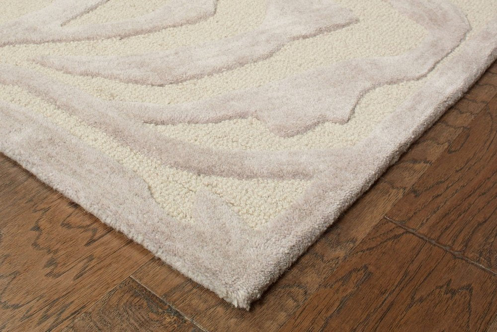 8’ x 10' Taupe Zebra Pattern Area Rug