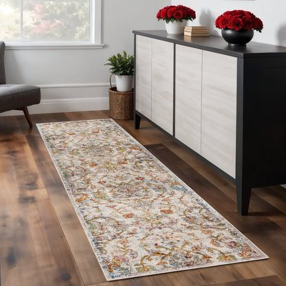 8' X 10' Beige and Ivory Area Rug