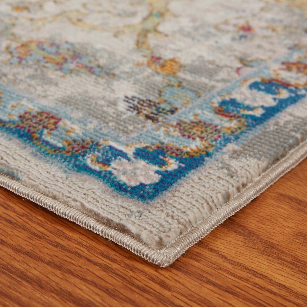 4' X 6' Beige Abstract Garden Area Rug