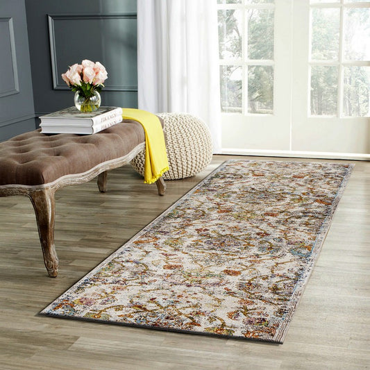 9' X 12' Beige Abstract Garden Area Rug