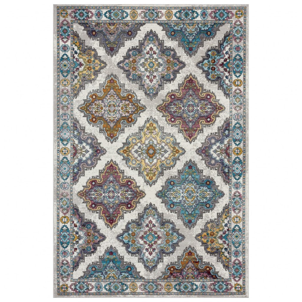 5' X 8' Blue Area Rug