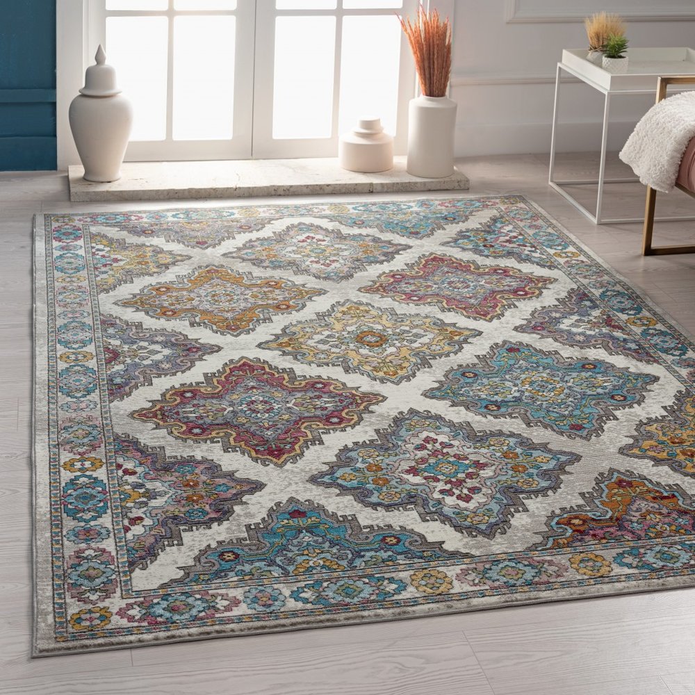 5' X 8' Blue Area Rug