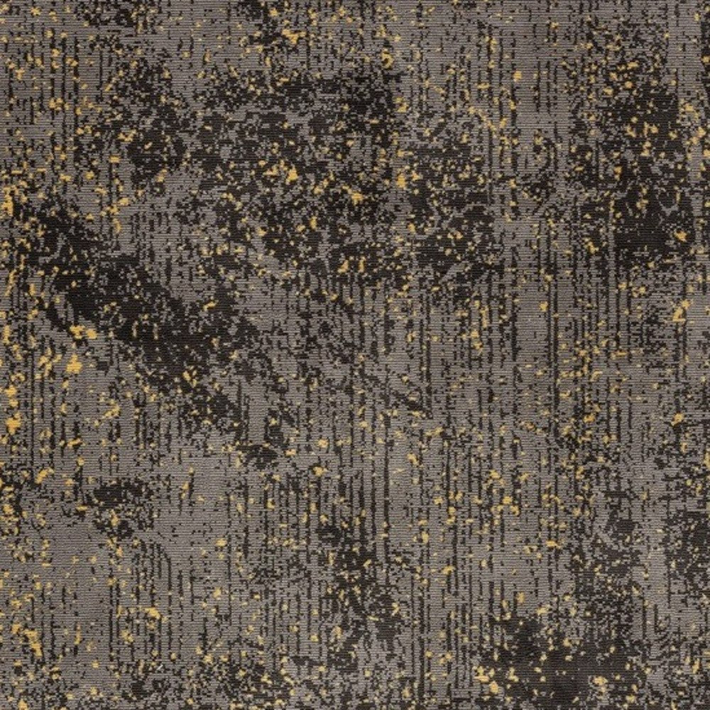 8' X 10' Gray and Yellow Abstract Sprinkle Area Rug