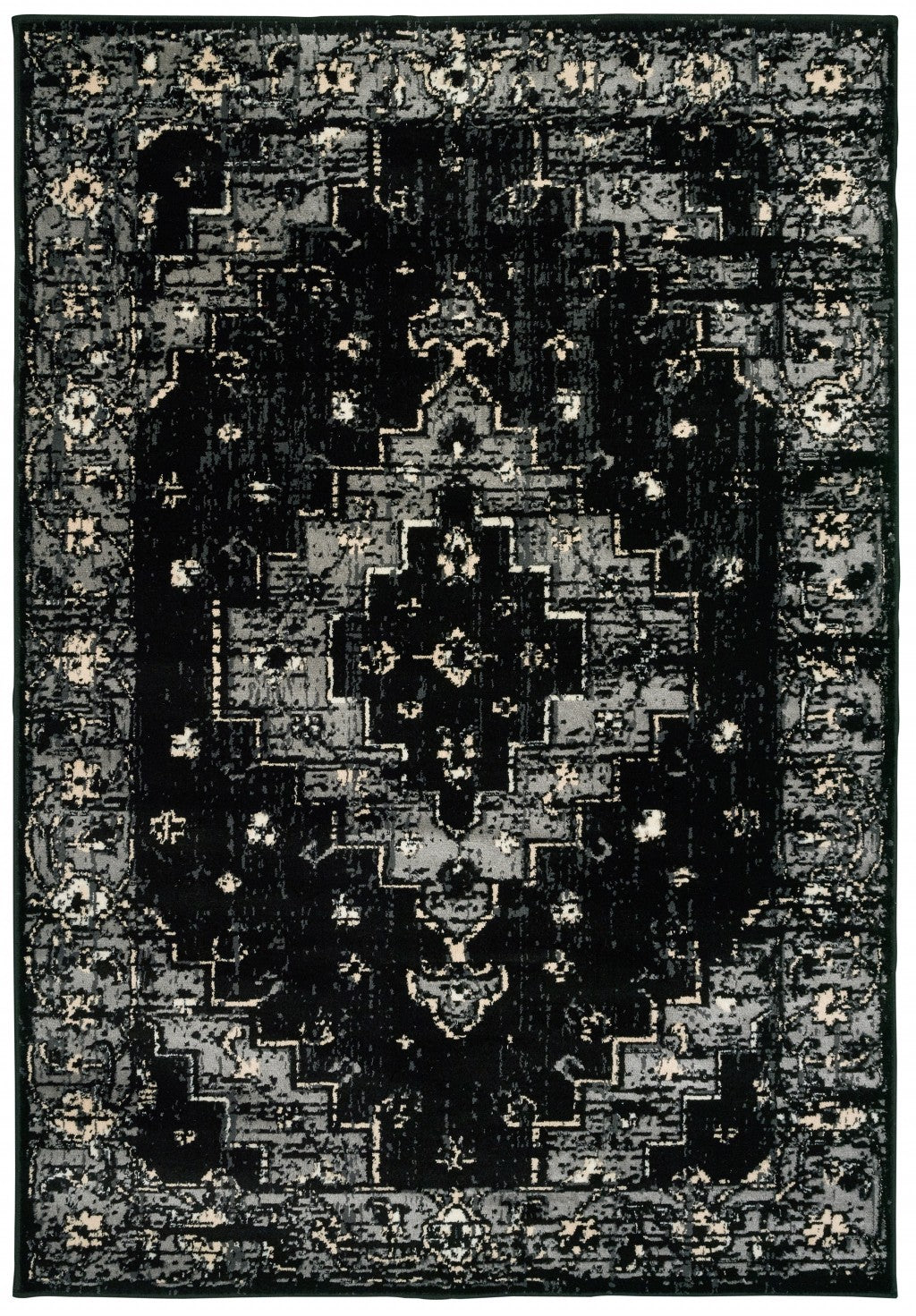 8' X 10' Black Area Rug