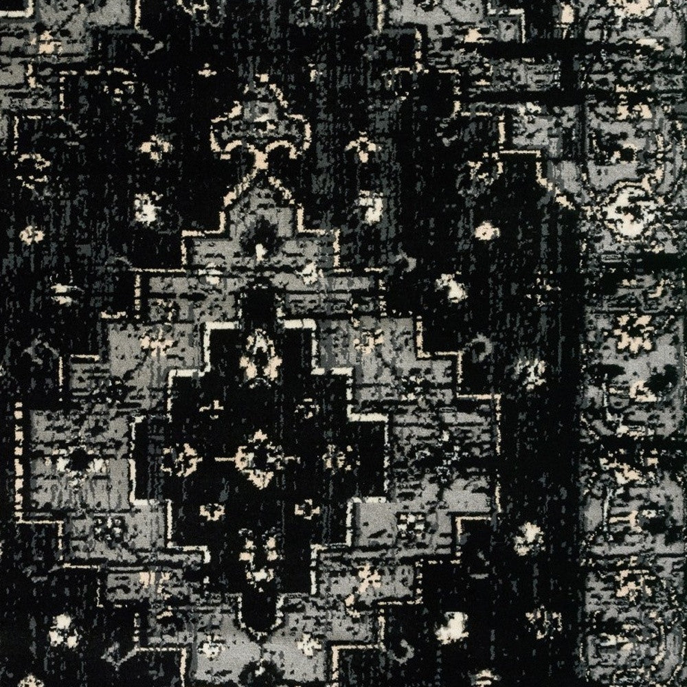 8' X 10' Black Area Rug