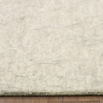 9' X 12' Light Green Floral Paradise Area Rug