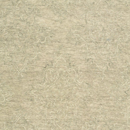 9' X 12' Light Green Floral Paradise Area Rug