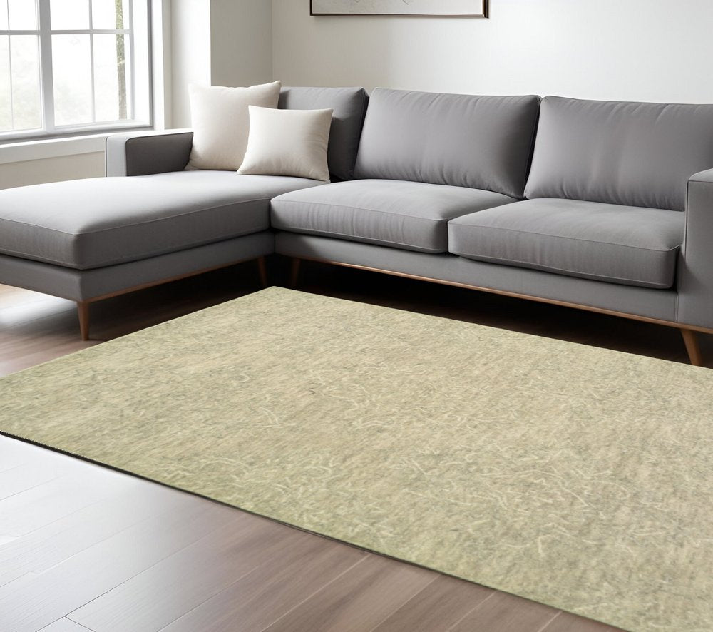 9' X 12' Light Green Floral Paradise Area Rug