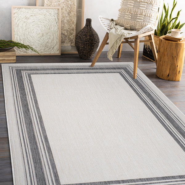 3' X 5' Gray Indoor Outdoor Area Rug