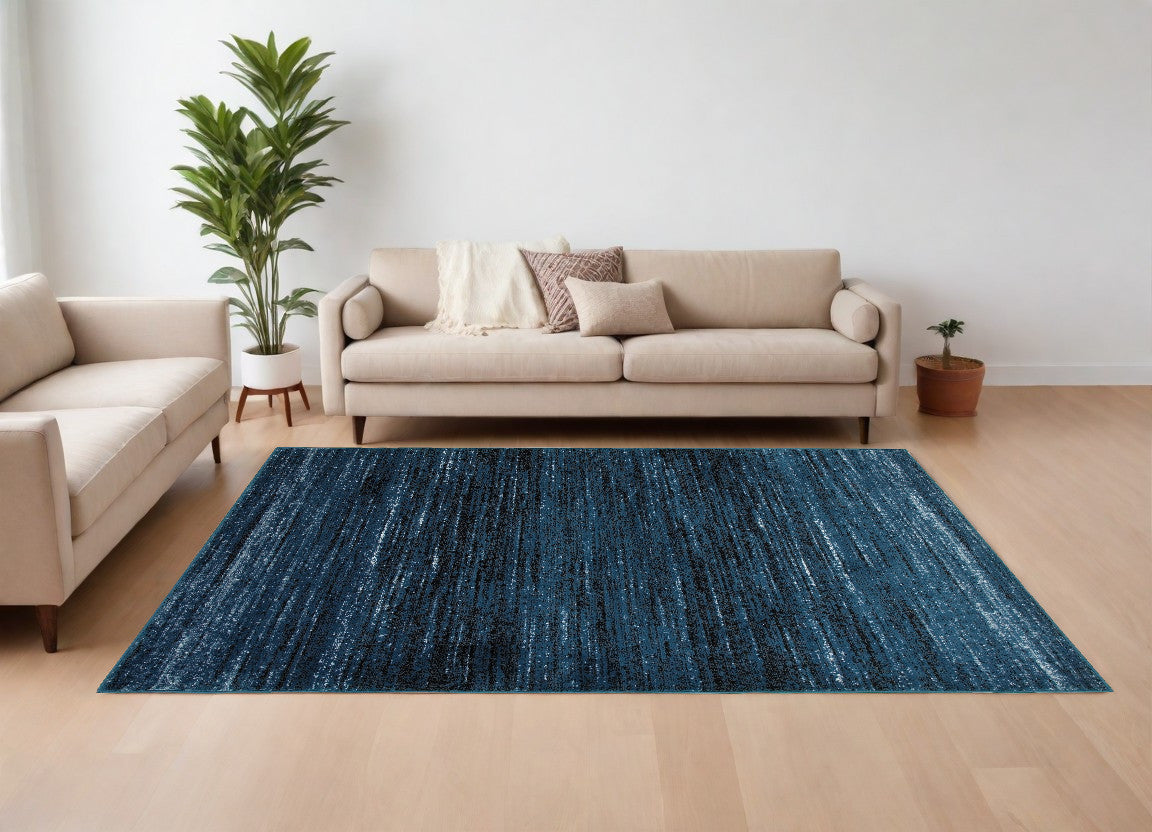 8' X 10' Blue Area Rug