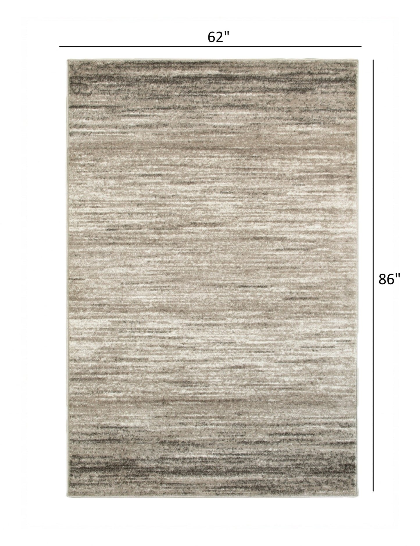 5' X 7' Beige Abstract Striations Area Rug