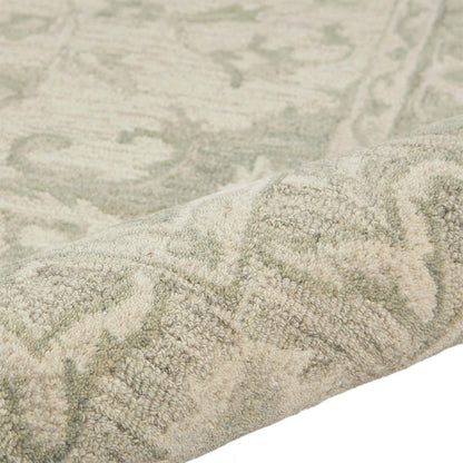 8' X 10' Green and Cream Medallion Area Rug