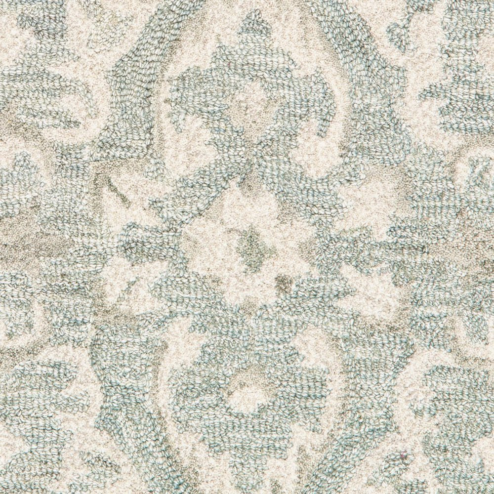 8' X 10' Green and Cream Medallion Area Rug