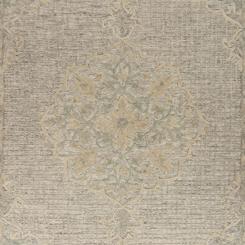 5' X 8' Beige Wool Handmade Area Rug