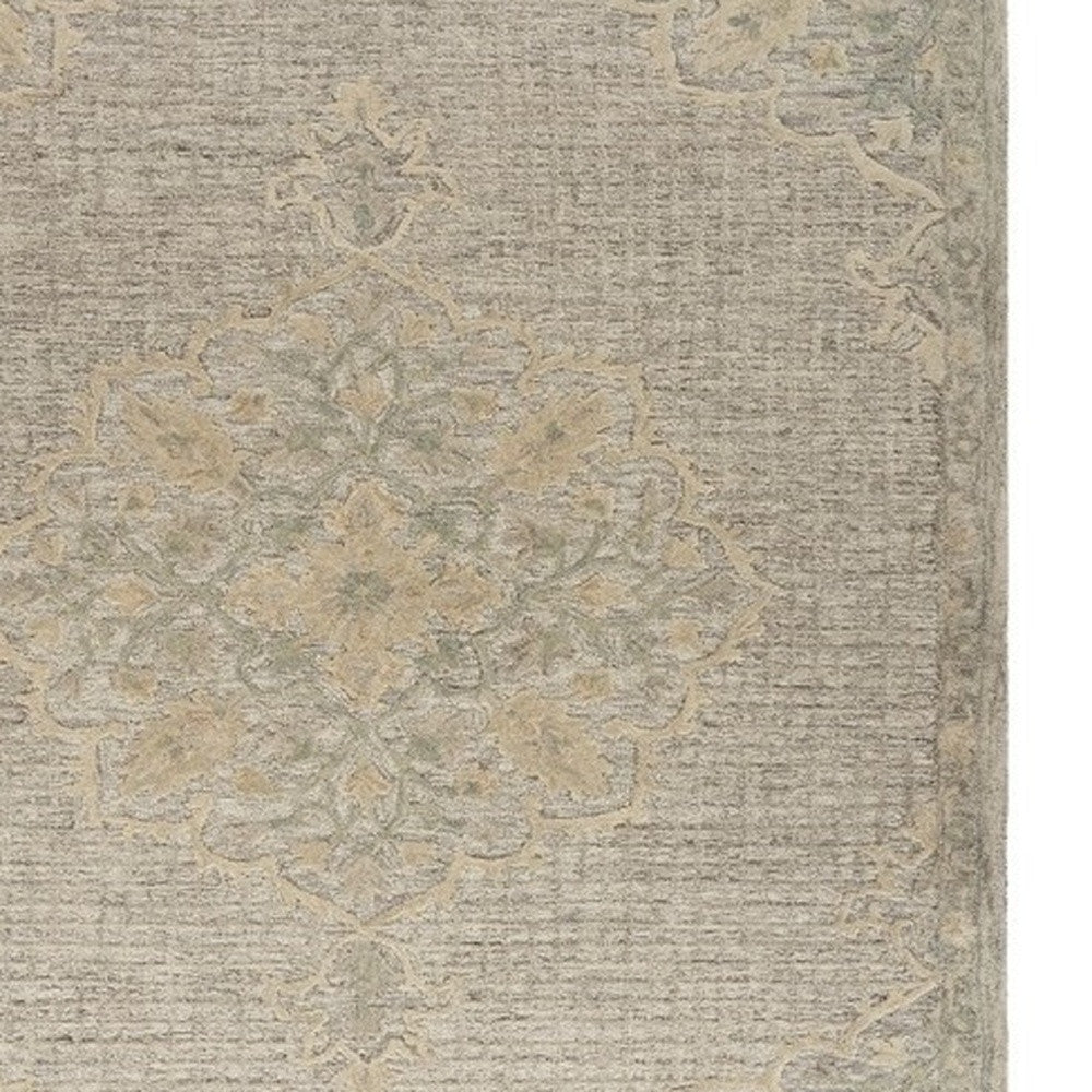 8' X 10' Beige Wool Handmade Area Rug