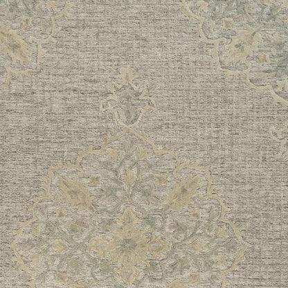 8' X 10' Blue Wool Hand Tufted Area Rug
