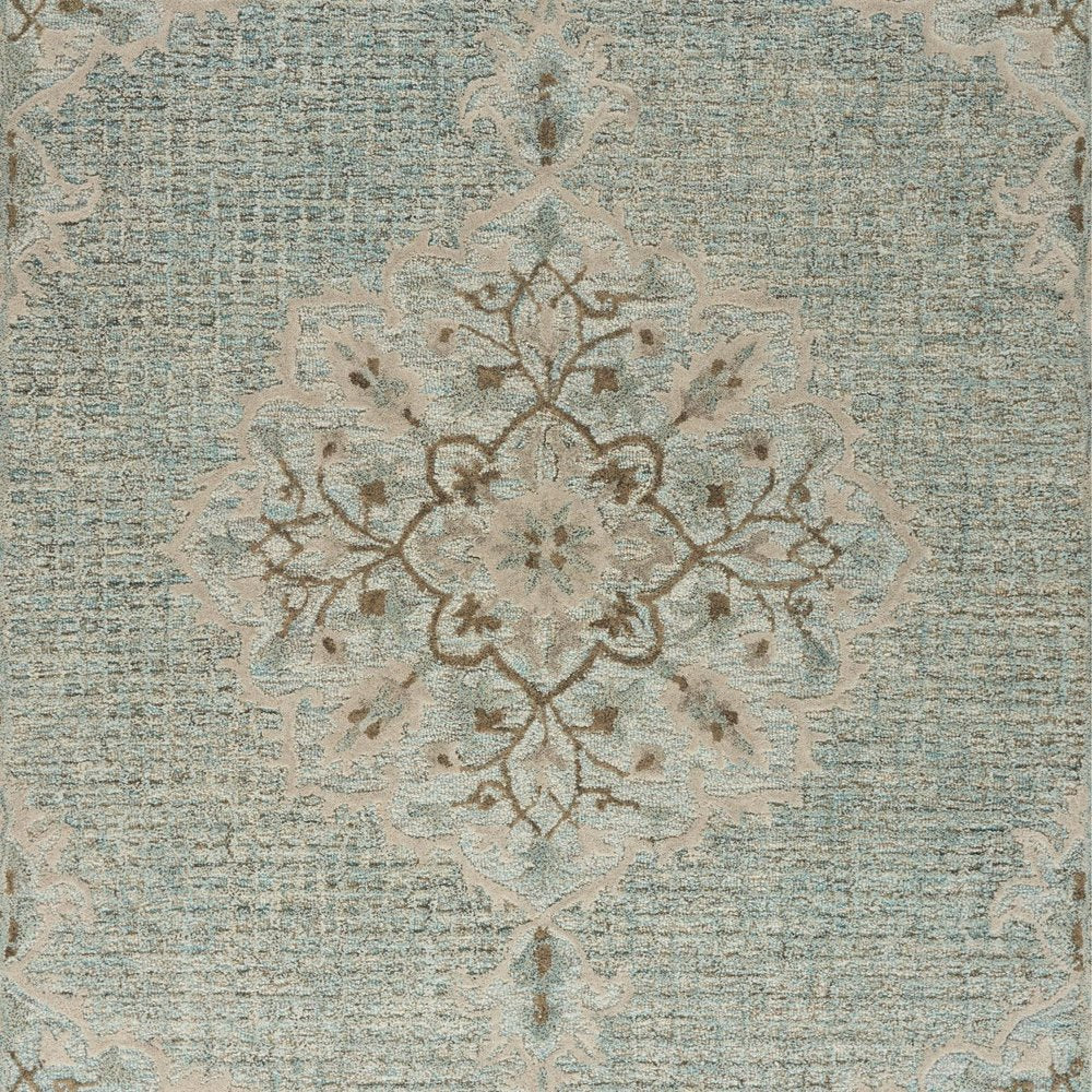 8' X 10' Blue Wool Hand Tufted Area Rug