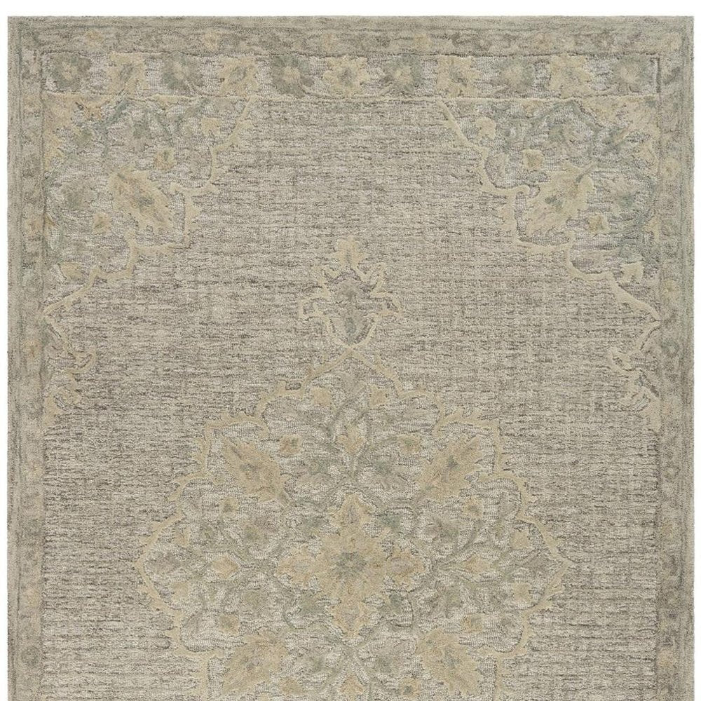 8' X 10' Blue Wool Hand Tufted Area Rug