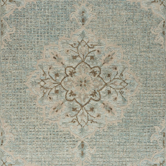 8' X 10' Blue Wool Hand Tufted Area Rug