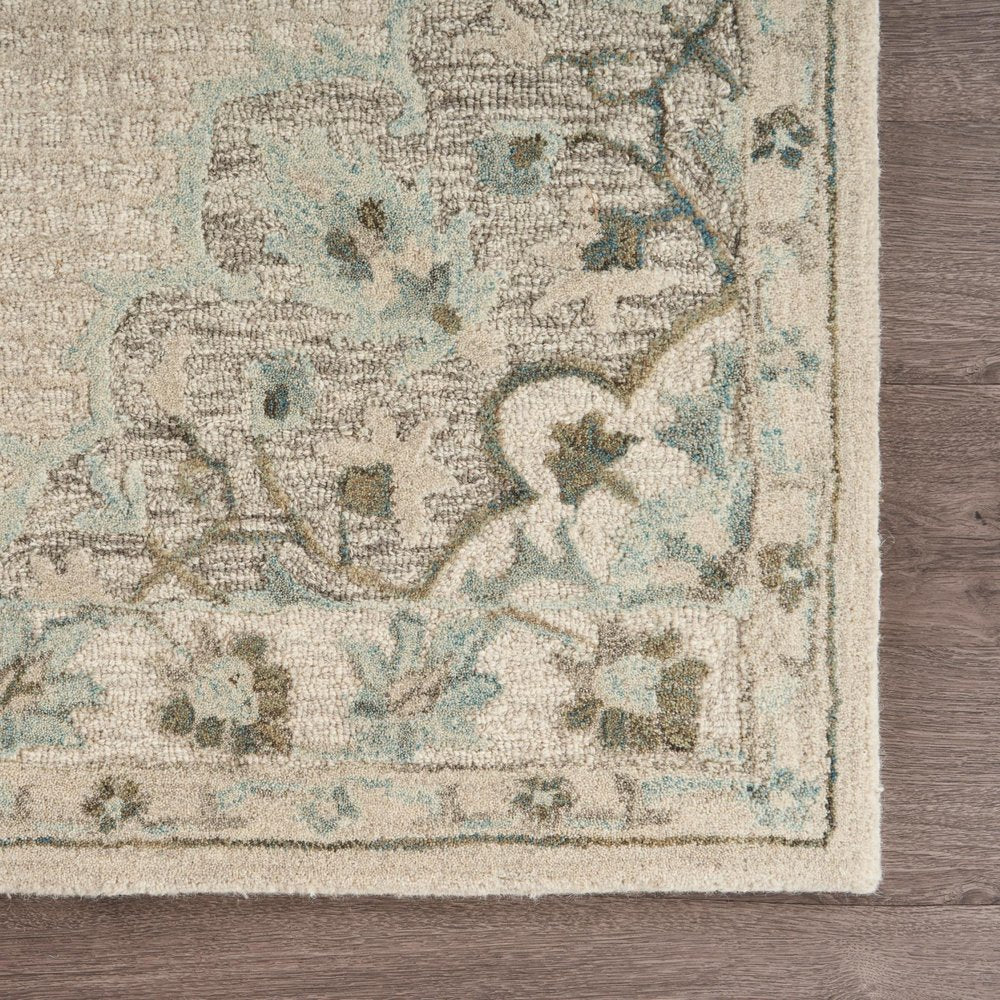 9' X 12' Ivory Wool Handmade Area Rug