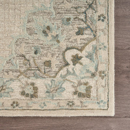 9' X 12' Ivory Wool Handmade Area Rug