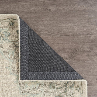 9' X 12' Ivory Wool Handmade Area Rug