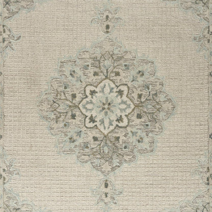 9' X 12' Ivory Wool Handmade Area Rug