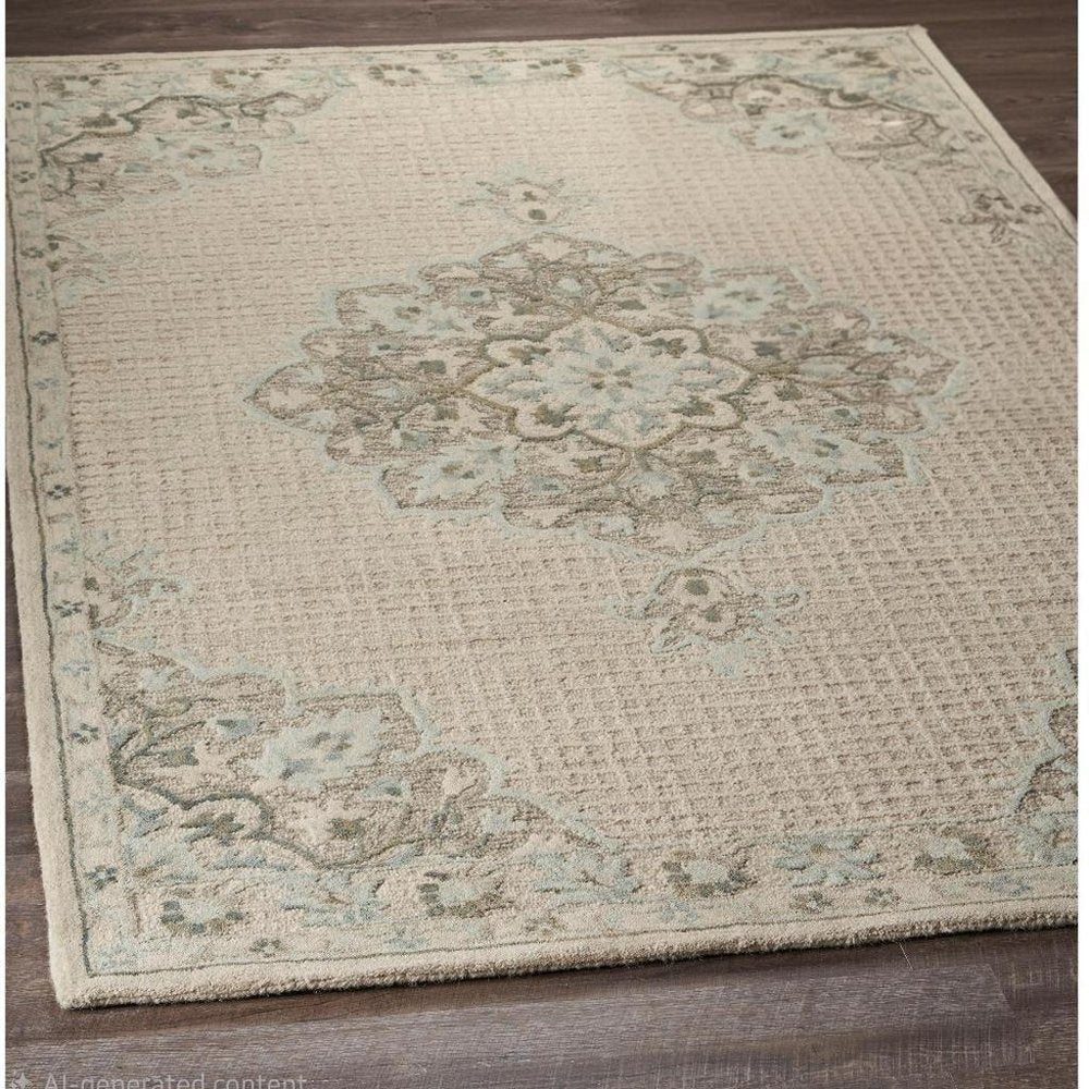 9' X 12' Ivory Wool Handmade Area Rug