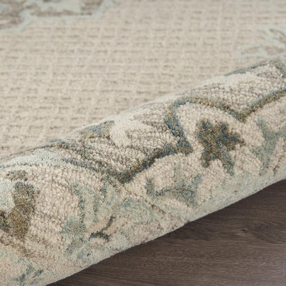 9' X 12' Ivory Wool Handmade Area Rug