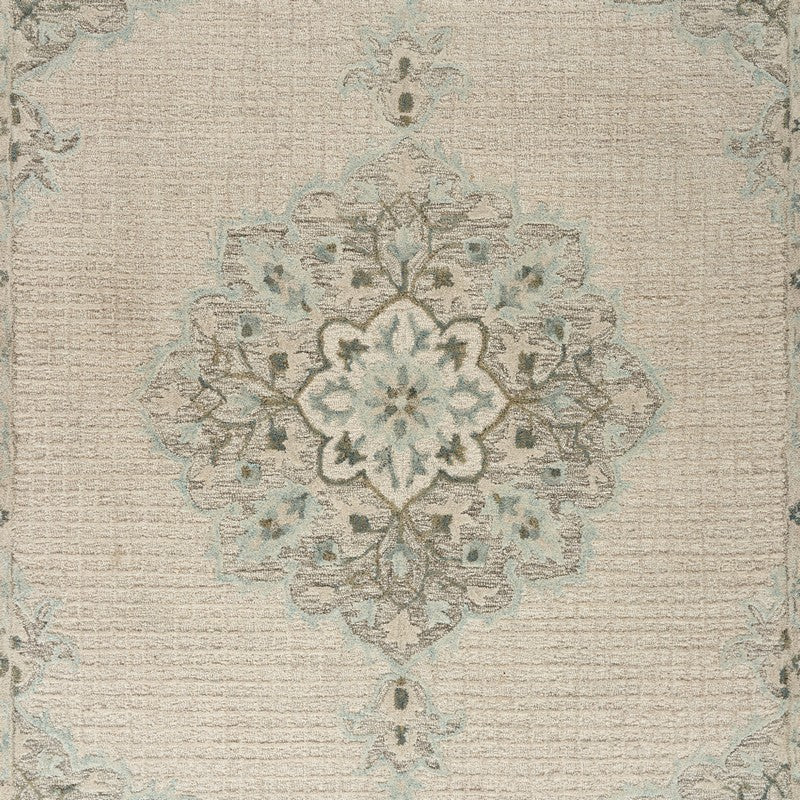 5' X 8' Ivory Wool Handmade Area Rug