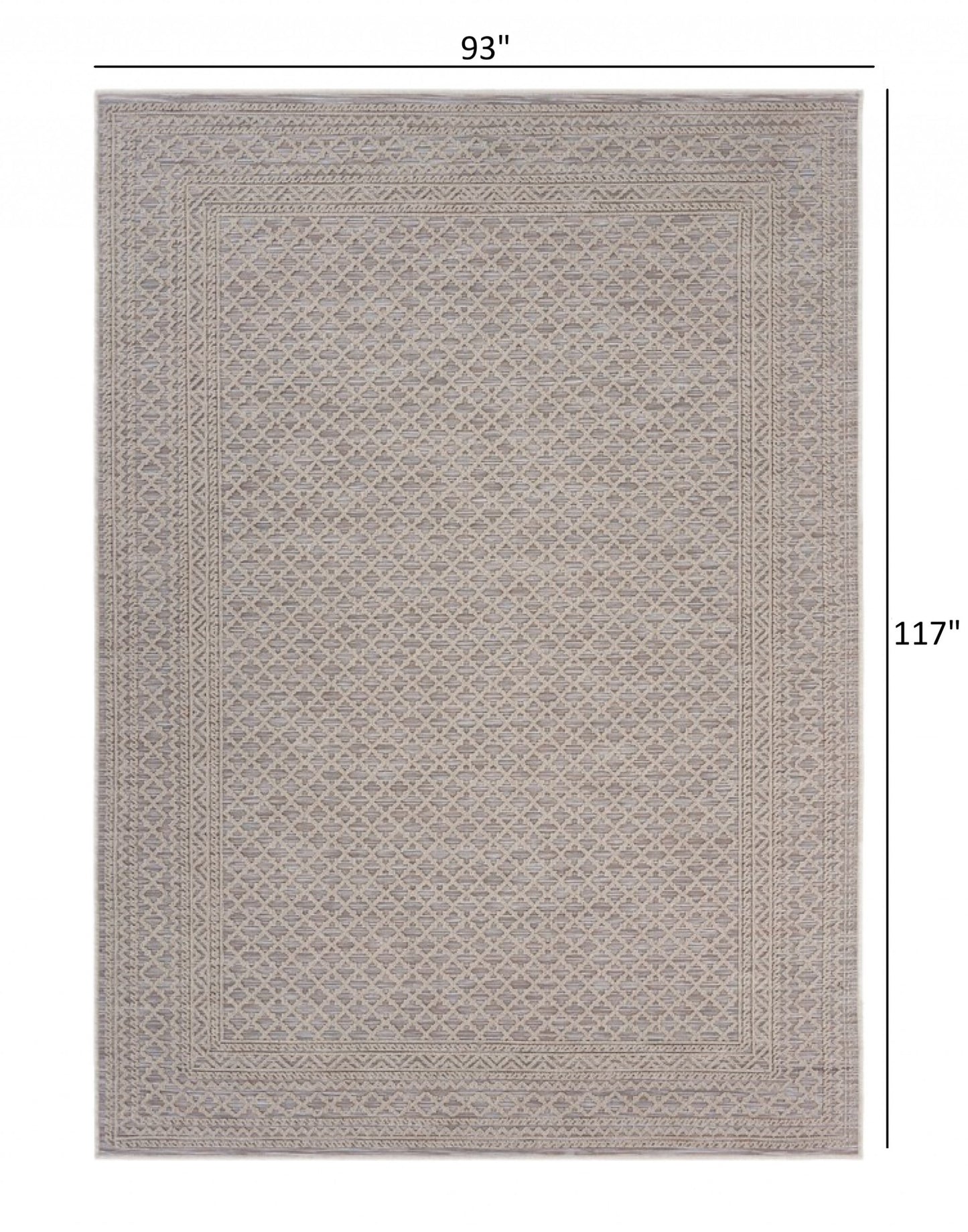 5' X 7' Gray Indoor Outdoor Area Rug