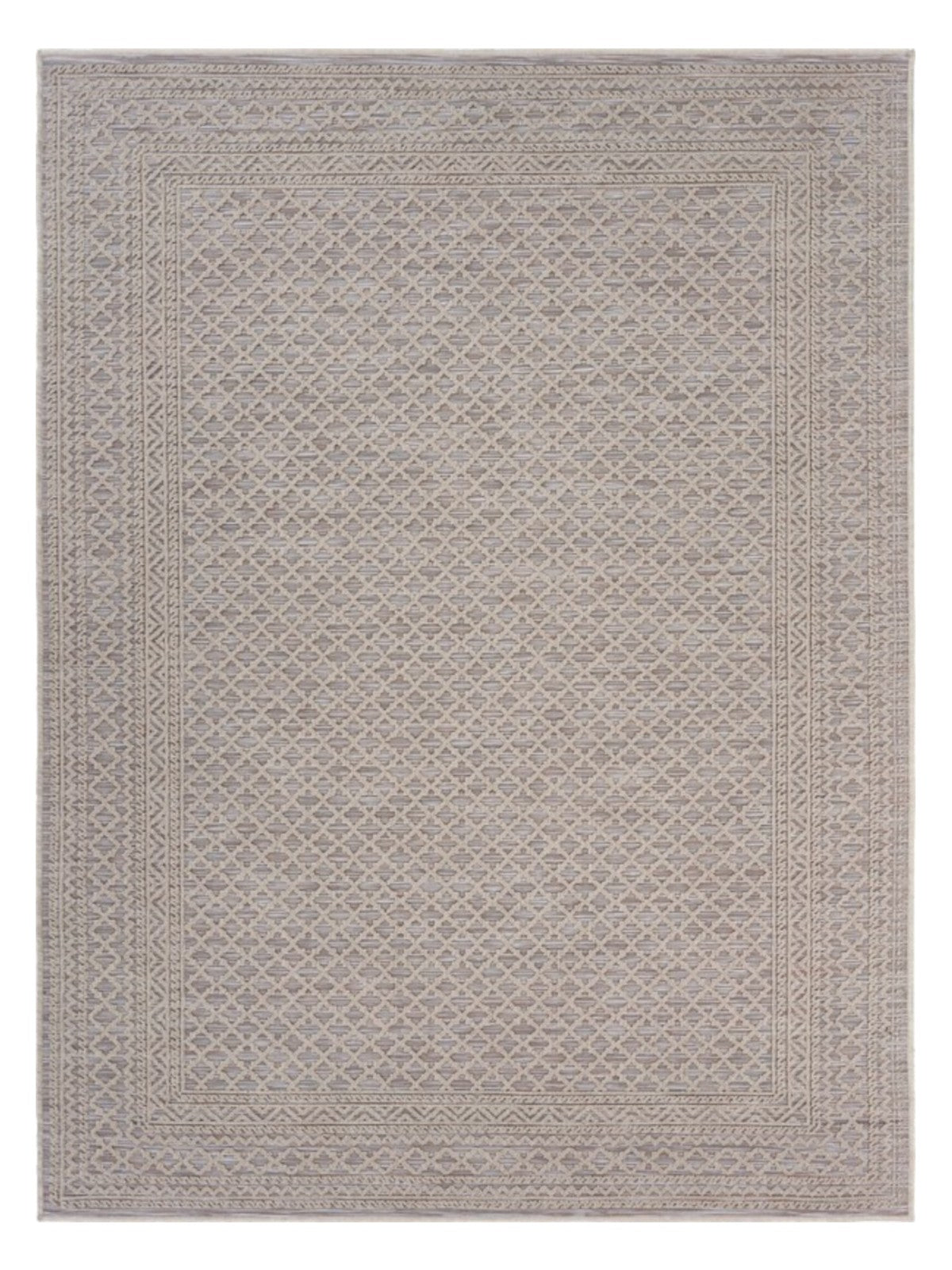 5' X 7' Gray Indoor Outdoor Area Rug