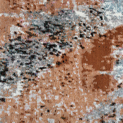 8' X 10' Rustic Brown Abstract Area Rug