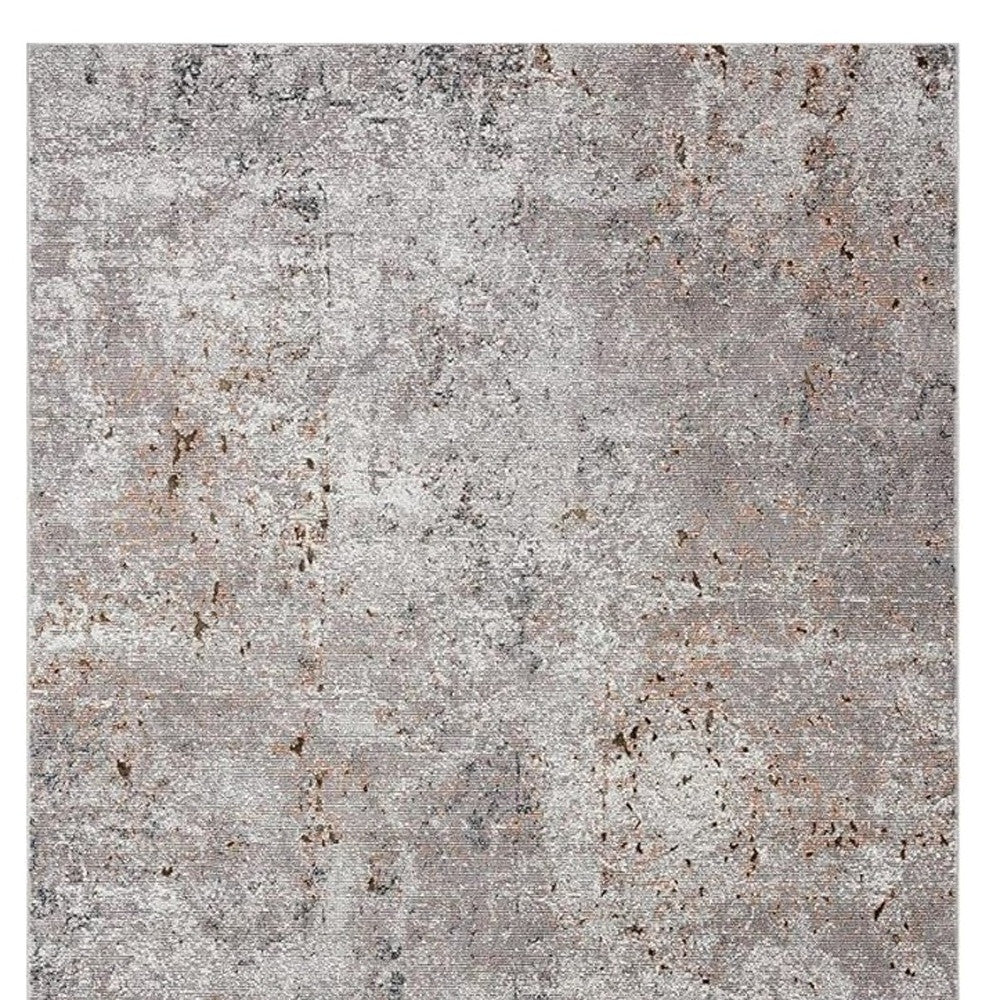 5' X 8' Light Gray Modern Abstract Area Rug