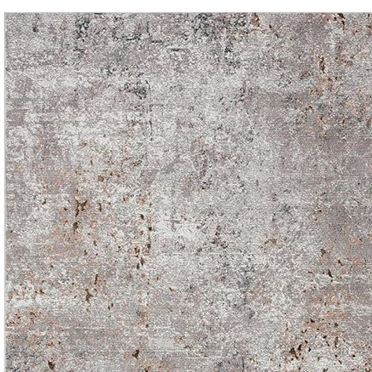 5' X 8' Light Gray Modern Abstract Area Rug