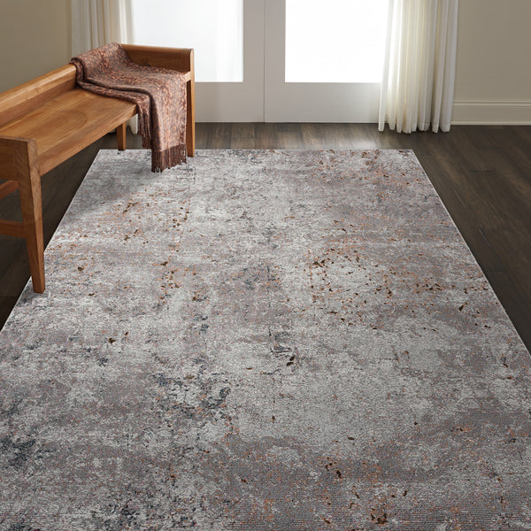 8' X 10' Light Gray Modern Abstract Area Rug