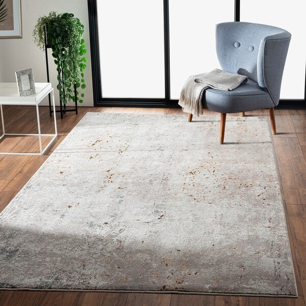 8' X 10' Light Gray Modern Abstract Area Rug