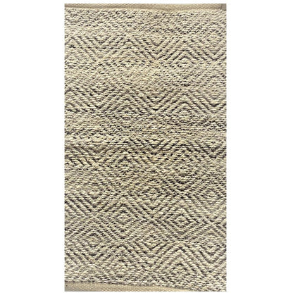 2' X 5' Tan And Gray Jute Hand Woven Area Rug