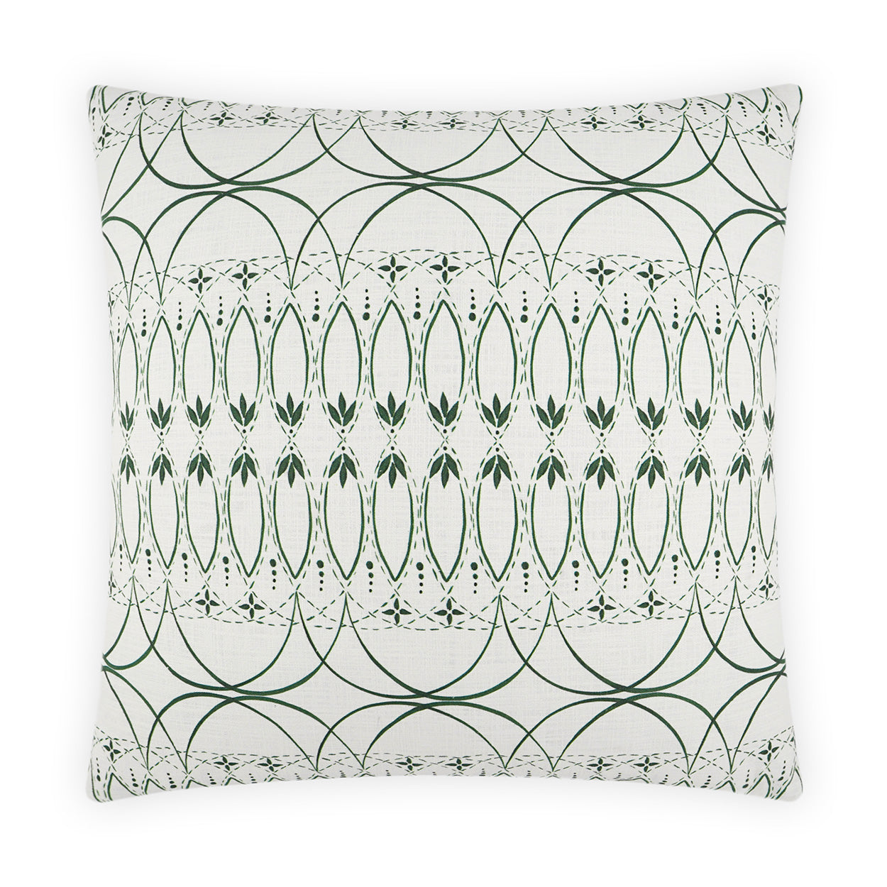 D.V. KAP HOME   24" x 24" Messier Pillow - Emerald Traditional     - 3961-E-2424